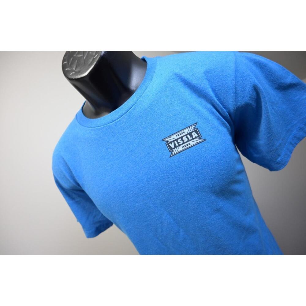 Vissla Tee Shirt Blue Cotton Poly Blend Short Sleeve Boys Size XL